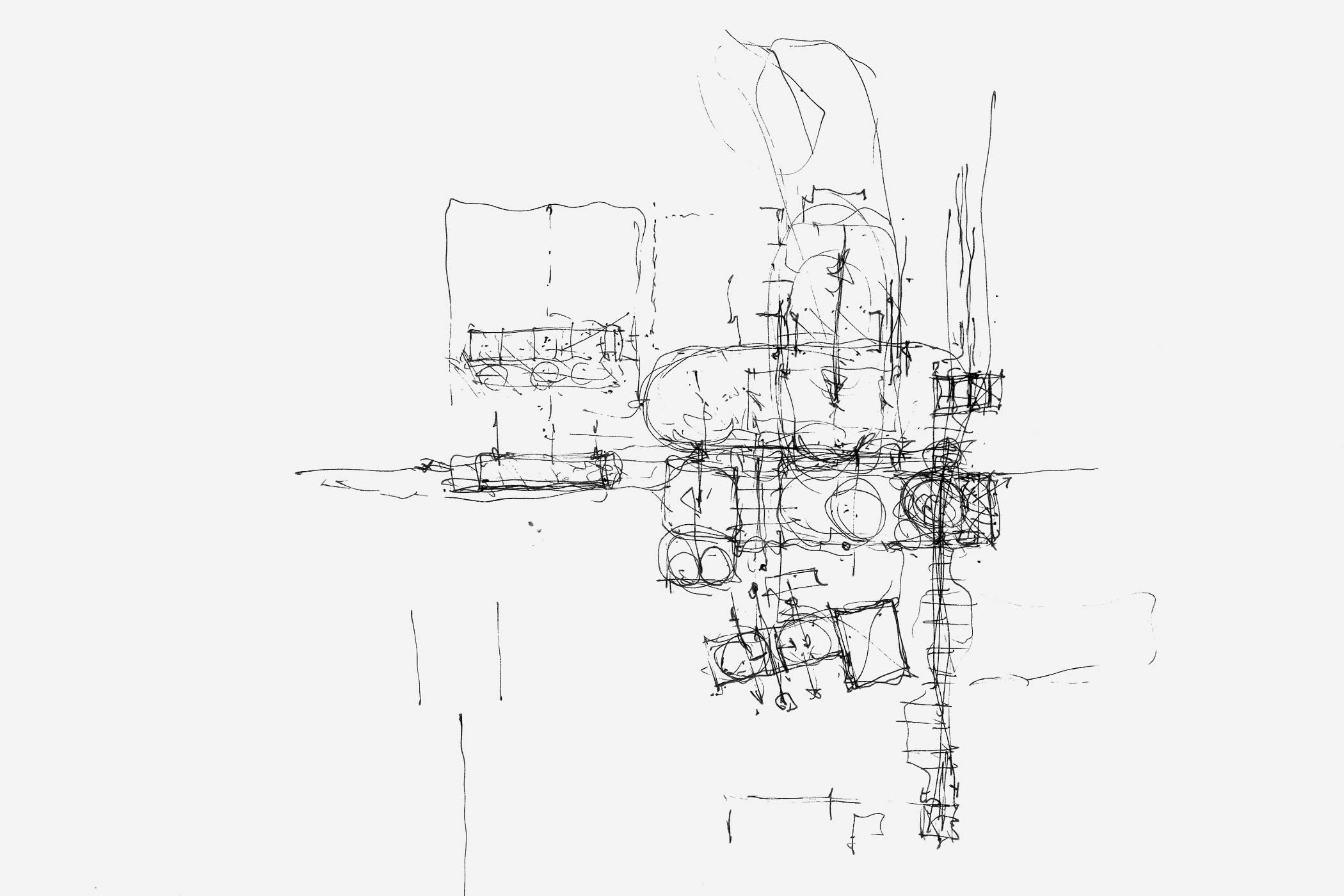 Glenorchy Primary School master plan, Glenorchy, Tasmania: A “doodle-drawing” by James Morrison gives insight into our in-house working process during the concept design stage of any project.