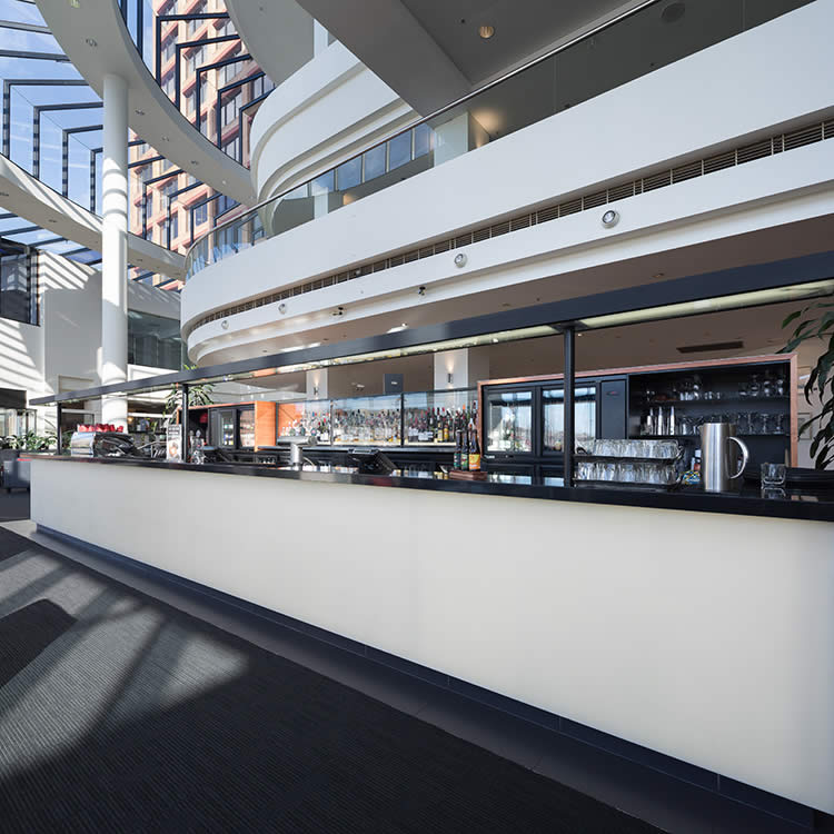 Hotel Grand Chancellor main foyer bar, Hobart.