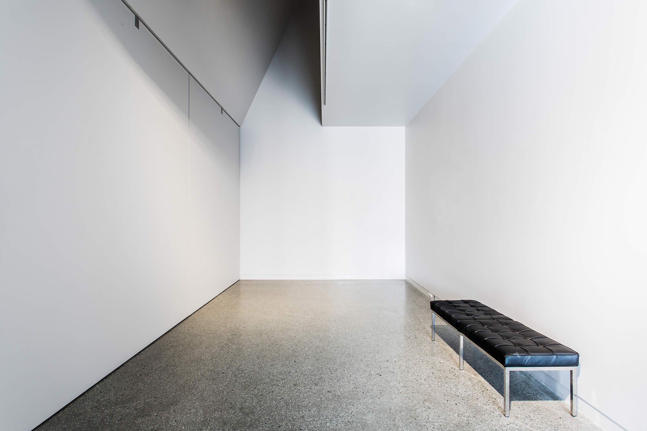 A smaller exhibition alcove is able to open up to the adjacent main Moonah Arts Centre exhibition space or to operate as a discrete and separate space for small bodies of work if desired. Photo by Adam Gibson.