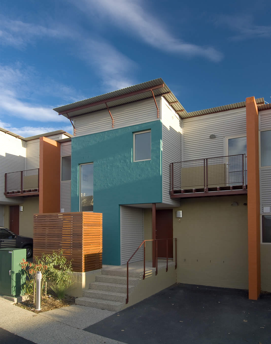 Viridian, 301 Murray Street, Hobart: Efficient planning, passive solar design, well placed windows, double glazing and insulation provide energy efficient interiors with ample natural daylight while meeting privacy needs. Photo by Jonathan Wherrett.