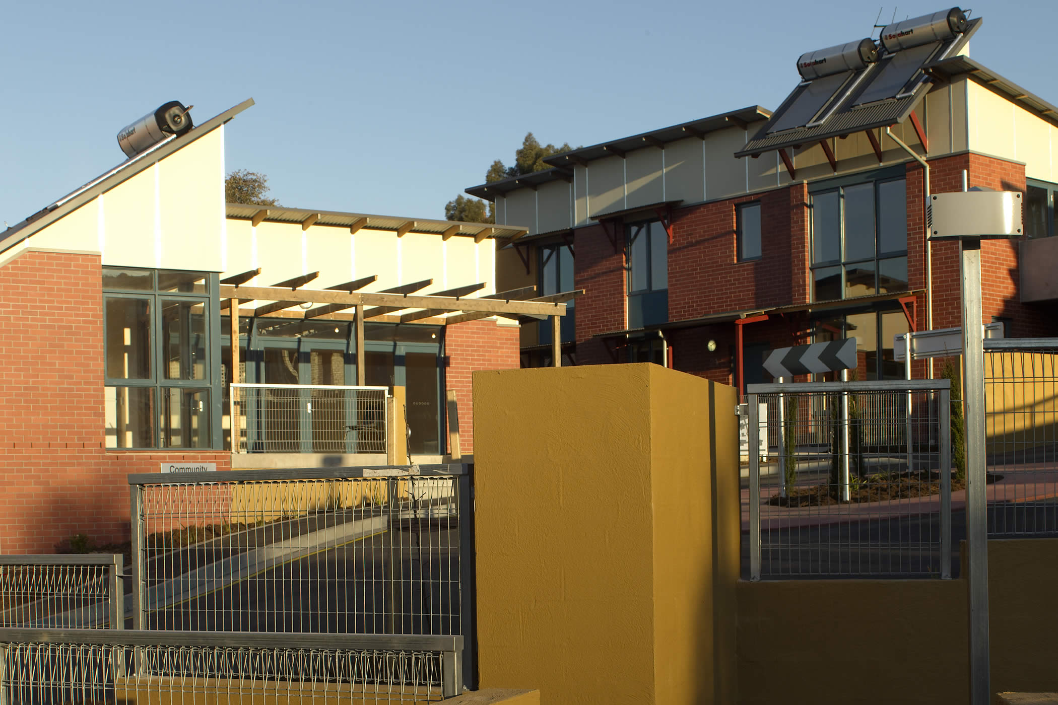 Walford Terraces, Hobart: A communal laundry / meeting room and open space for community gardens is at the heart of the scheme to help build community and social sustainability. Photo by Peter Whyte.